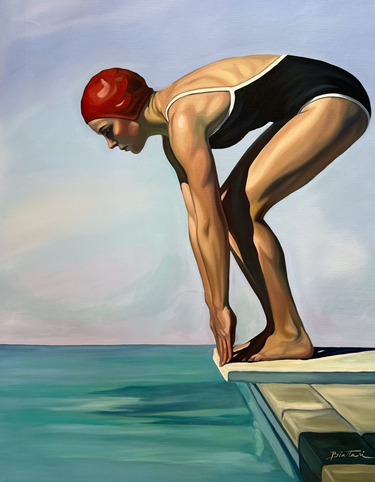 Les Nageurs — painting by Irina Biatturi